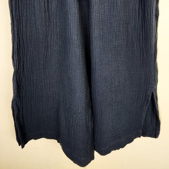NWT Joie Blue Wide Leg Lounge Pants Small Coastal Grandma Minimalist Lagenlook - Picture 3 of 6